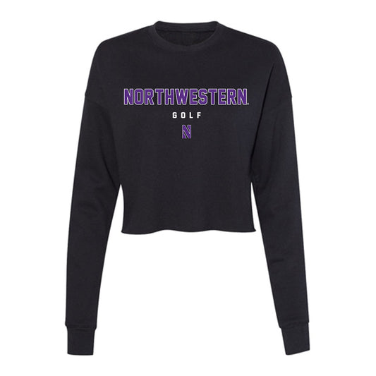 Northwestern - NCAA Women's Golf : Dianna Lee - Women's Cropped Crew Fleece-0