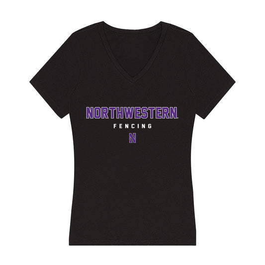 Northwestern - NCAA Women's Fencing : Natalie Shearer - Women's V-Neck T-Shirt-0