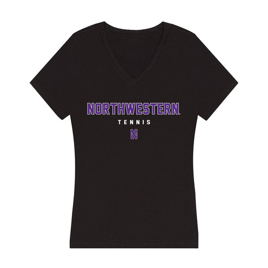 Northwestern - NCAA Men's Tennis : Greyson Casey - Women's V-Neck T-Shirt-0