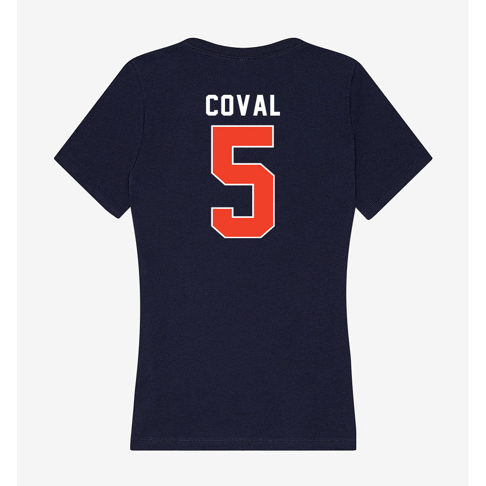 Syracuse - NCAA Women's Soccer : Julia Coval - Women's V-Neck T-Shirt-1