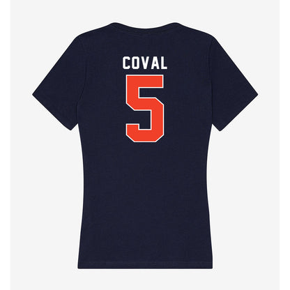 Syracuse - NCAA Women's Soccer : Julia Coval - Women's V-Neck T-Shirt-1