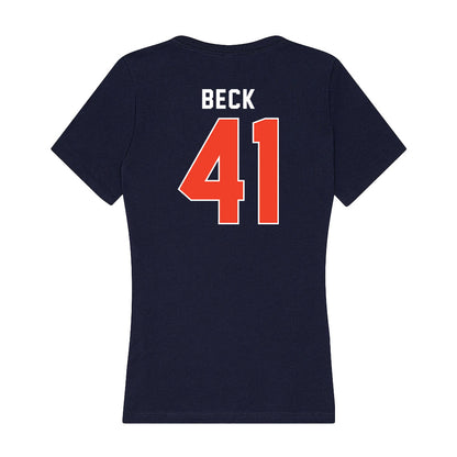 Syracuse - NCAA Men's Lacrosse : Jordan Beck - Women's V-Neck T-Shirt-1