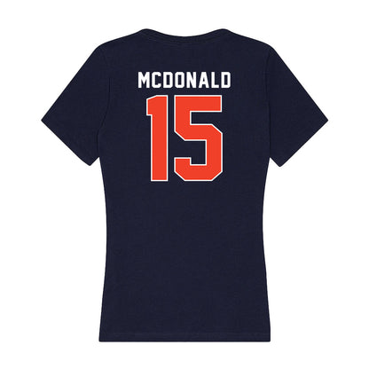 Syracuse - NCAA Football : Derek McDonald - Women's V-Neck T-Shirt-1