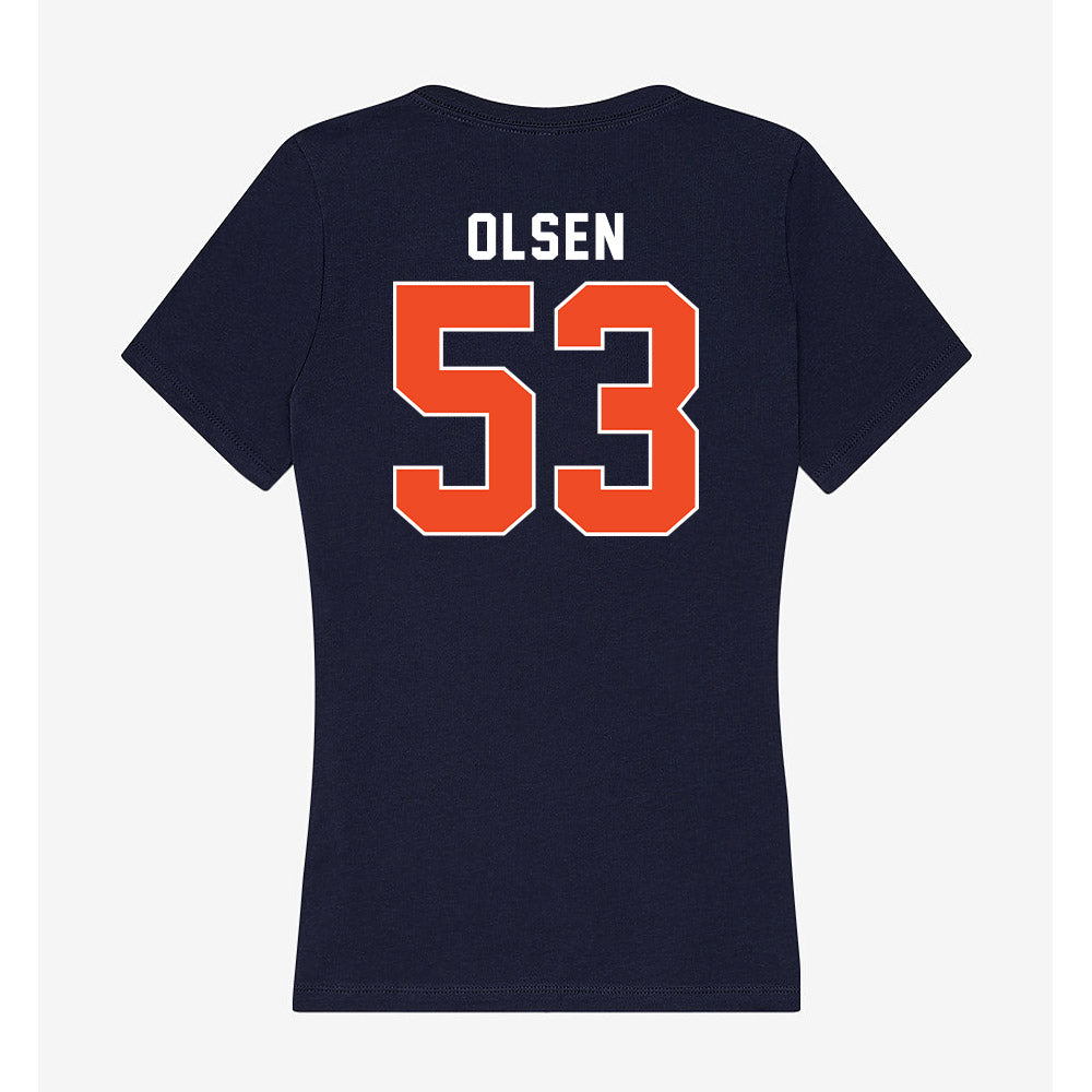 Syracuse - NCAA Football : Donald (Ted) Olsen - Women's V-Neck T-Shirt-1