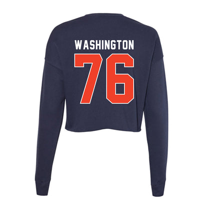 Syracuse - NCAA Football : Byron Washington - Women's Cropped Crew Fleece-1