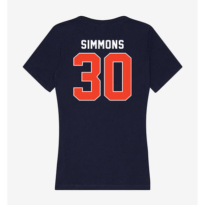 Syracuse - NCAA Football : Chase Simmons - Women's V-Neck T-Shirt-1