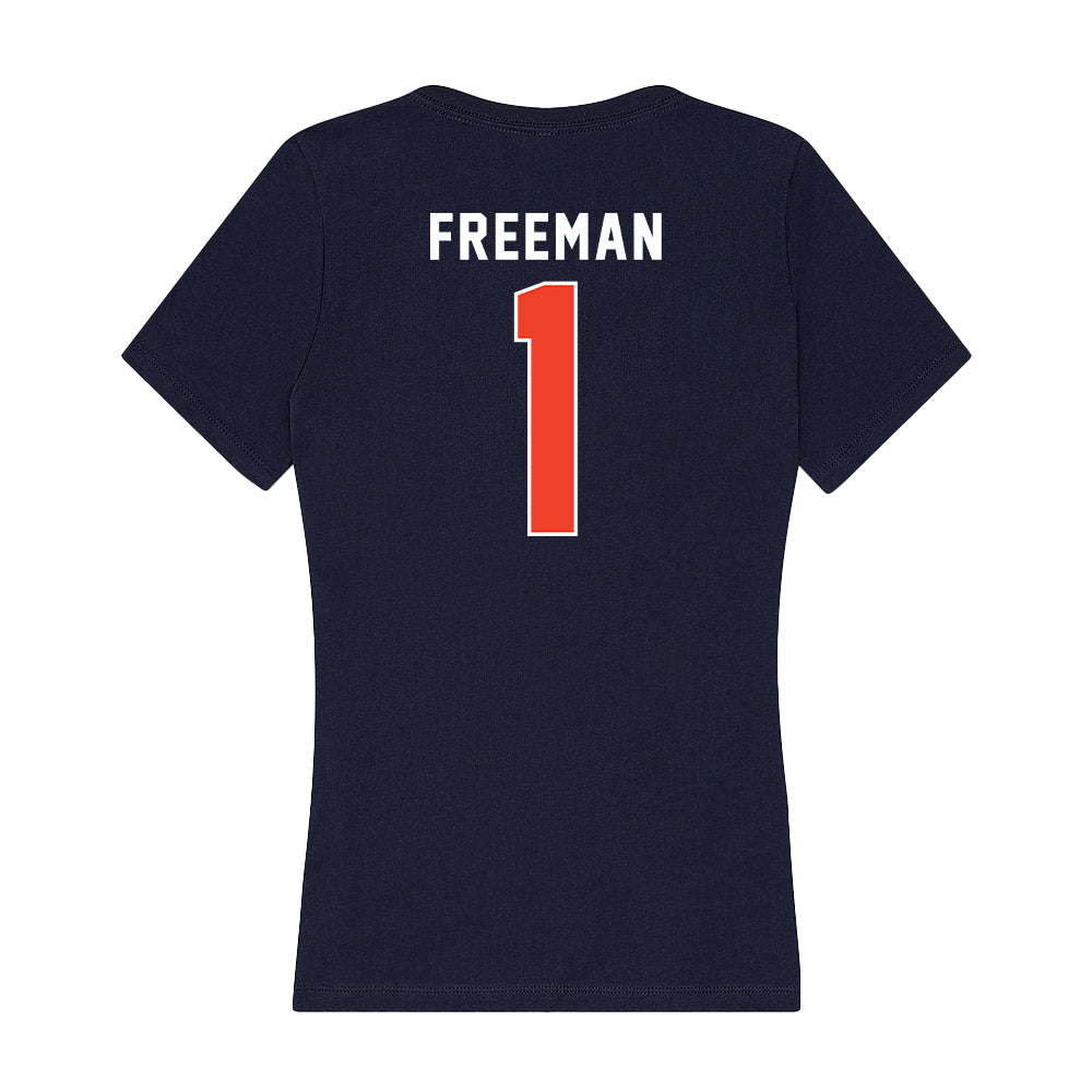 Syracuse - NCAA Men's Basketball : Donavan Freeman - Women's V-Neck T-Shirt-1