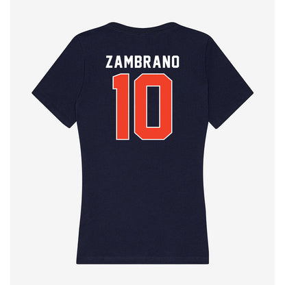 Syracuse - NCAA Men's Soccer : Carlos Zambrano - Women's V-Neck T-Shirt-1