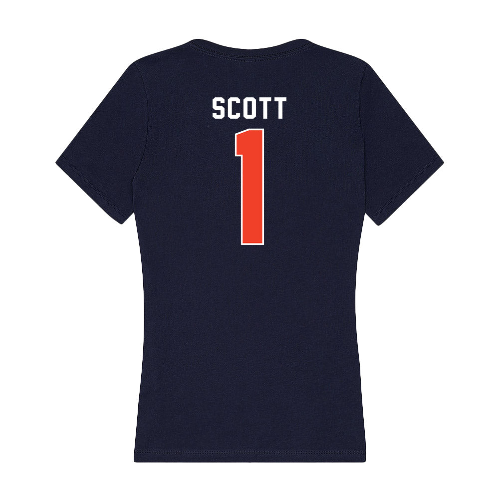 Syracuse - NCAA Women's Basketball : Keira Scott - Women's V-Neck T-Shirt-1