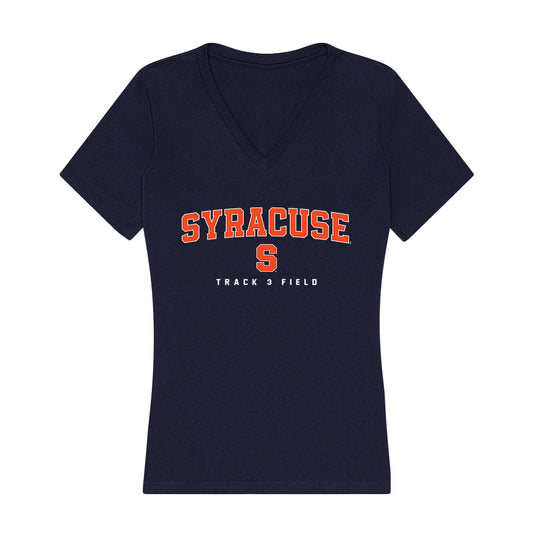 Syracuse - NCAA Men's Track & Field : Nasir Adams - Women's V-Neck T-Shirt-0