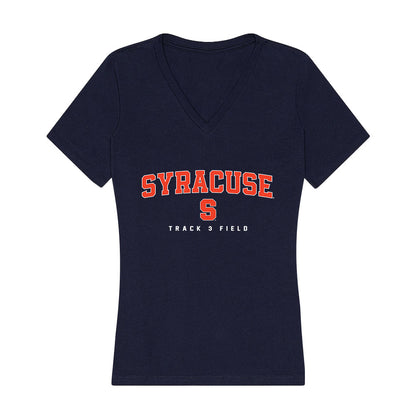 Syracuse - NCAA Men's Track & Field : James Nmah - Women's V-Neck T-Shirt-0