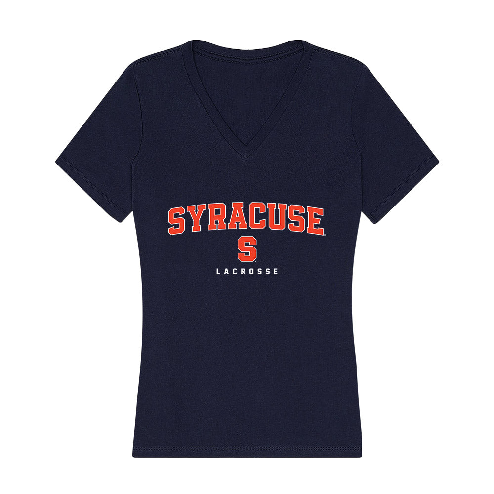 Syracuse - NCAA Men's Lacrosse : Christian Mule - Women's V-Neck T-Shirt-0