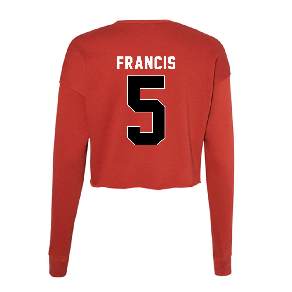 Houston - NCAA Men's Basketball : Ja'Vier Francis - Women's Cropped Crew Fleece-1