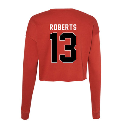 Houston - NCAA Men's Basketball : J'Wan Roberts - Women's Cropped Crew Fleece-1