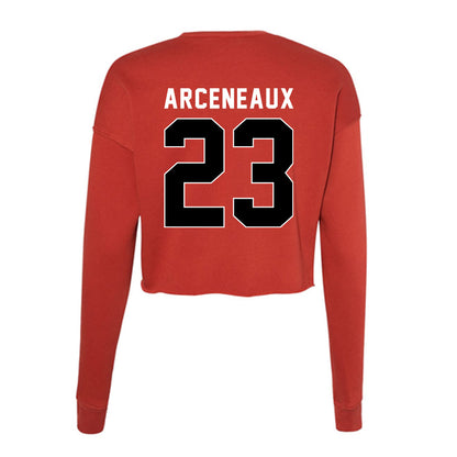 Houston - NCAA Men's Basketball : Terrance Arceneaux - Women's Cropped Crew Fleece-1