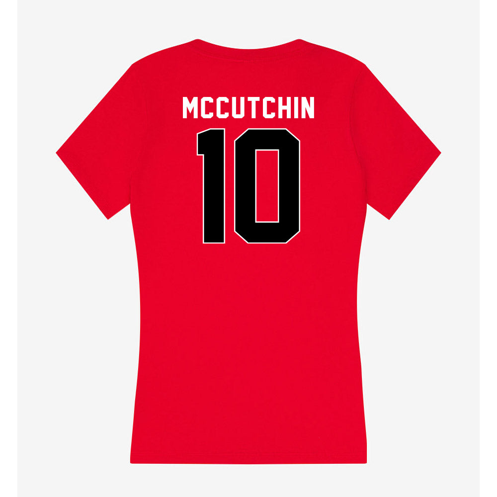 Houston - NCAA Football : Latreveon McCutchin - Women's V-Neck T-Shirt-1