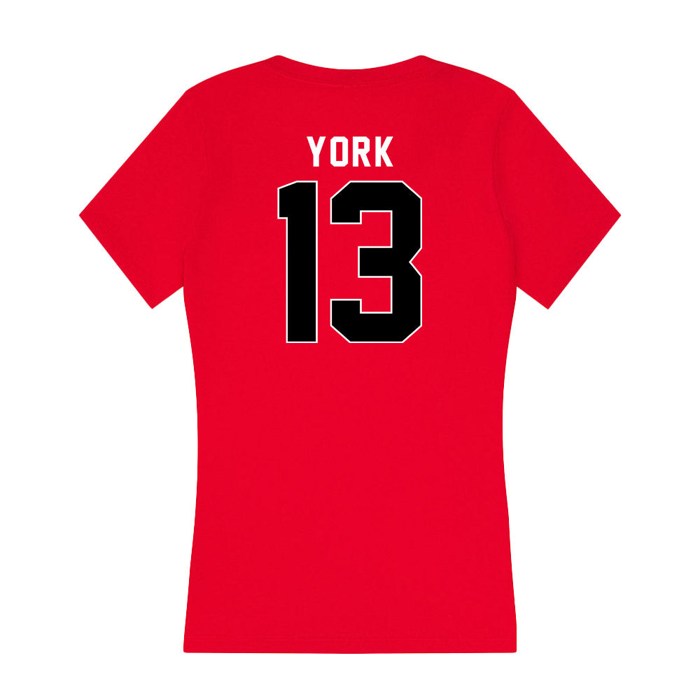 Houston - NCAA Football : Jayden York - Women's V-Neck T-Shirt-1