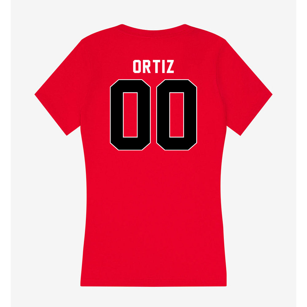 Houston - NCAA Women's Soccer : Nadia Ortiz - Women's V-Neck T-Shirt-1