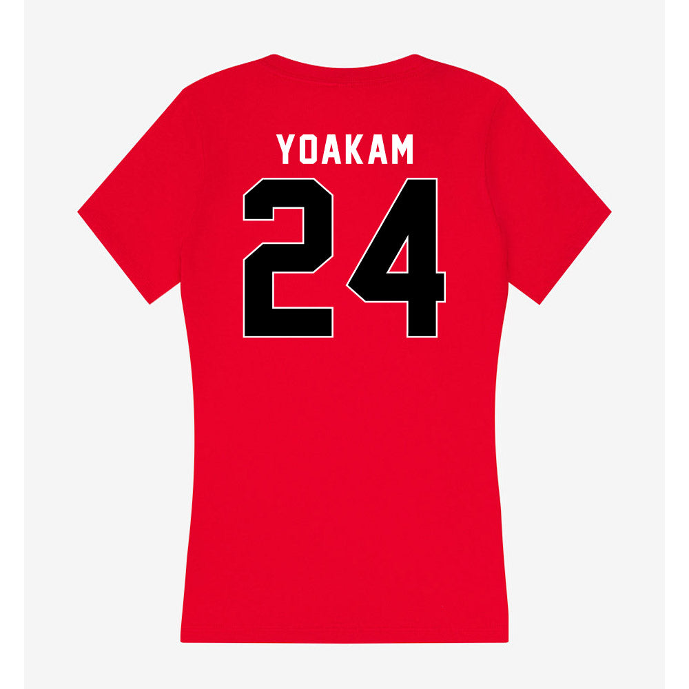 Houston - NCAA Football : Zac Yoakam - Women's V-Neck T-Shirt-1