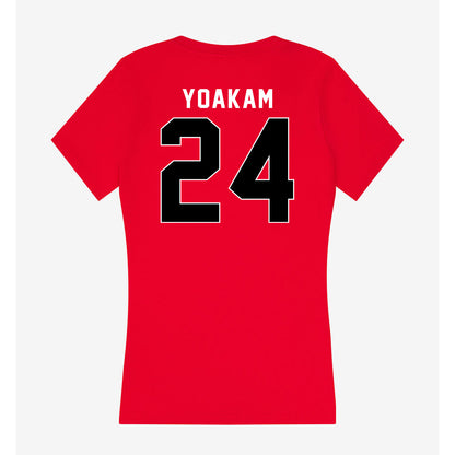 Houston - NCAA Football : Zac Yoakam - Women's V-Neck T-Shirt-1