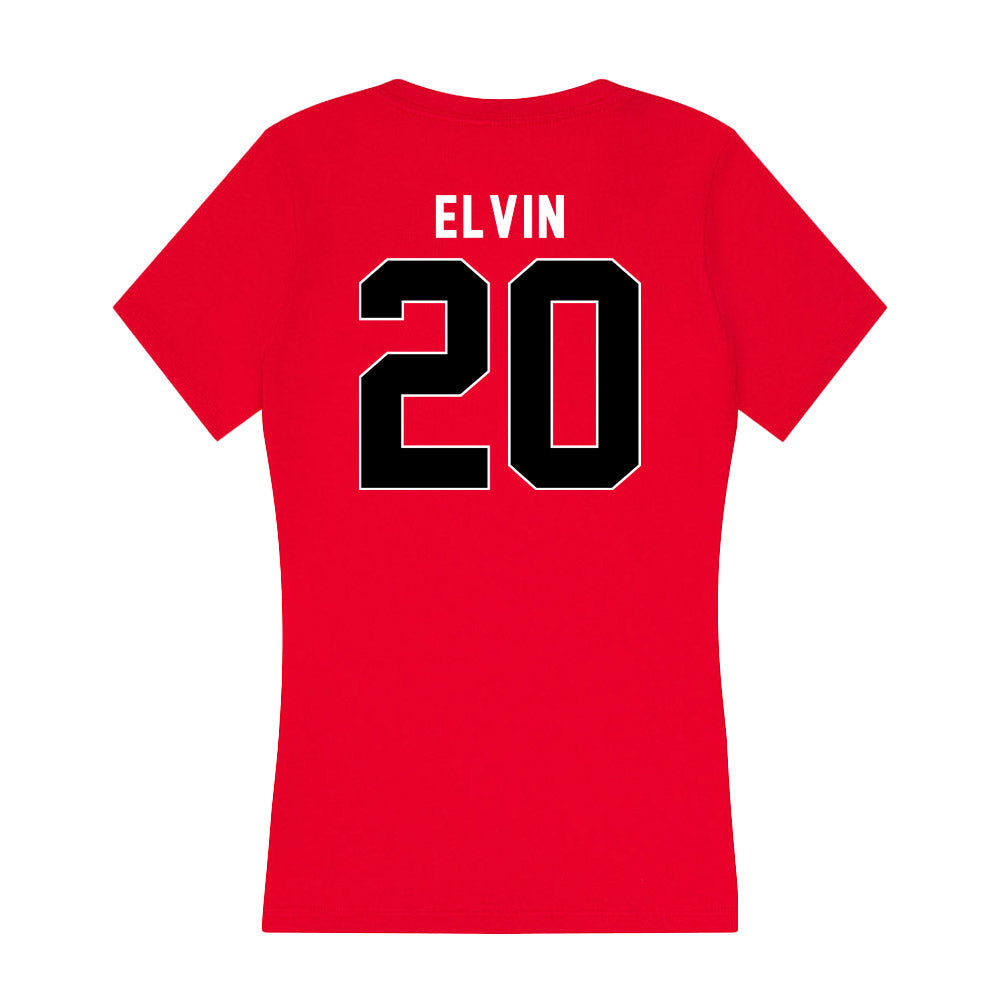 Houston - NCAA Men's Basketball : Ryan Elvin - Women's V-Neck T-Shirt-1