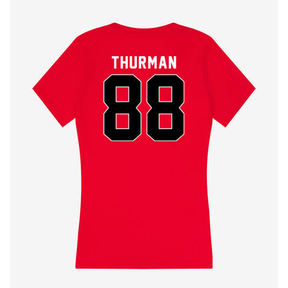 Houston - NCAA Football : Jacory Thurman - Women's V-Neck T-Shirt-1