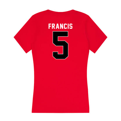 Houston - NCAA Men's Basketball : Ja'Vier Francis - Women's V-Neck T-Shirt-1