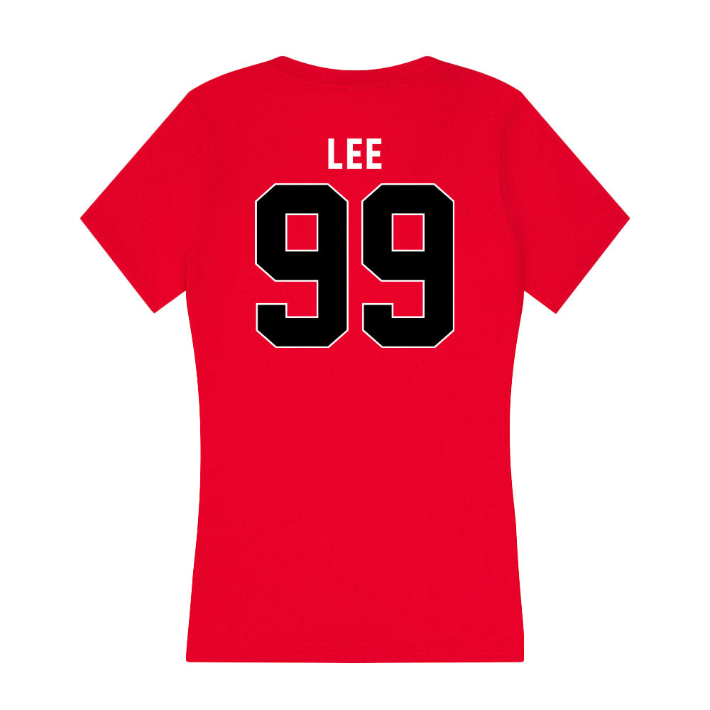 Houston - NCAA Football : Quindario Lee - Women's V-Neck T-Shirt-1