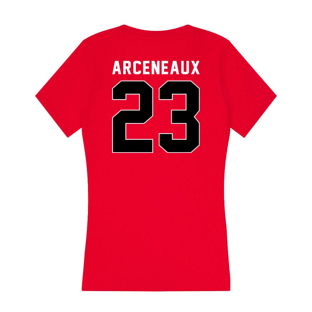 Houston - NCAA Men's Basketball : Terrance Arceneaux - Women's V-Neck T-Shirt-1