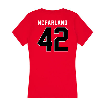 Houston - NCAA Women's Basketball : Peyton McFarland - Women's V-Neck T-Shirt-1