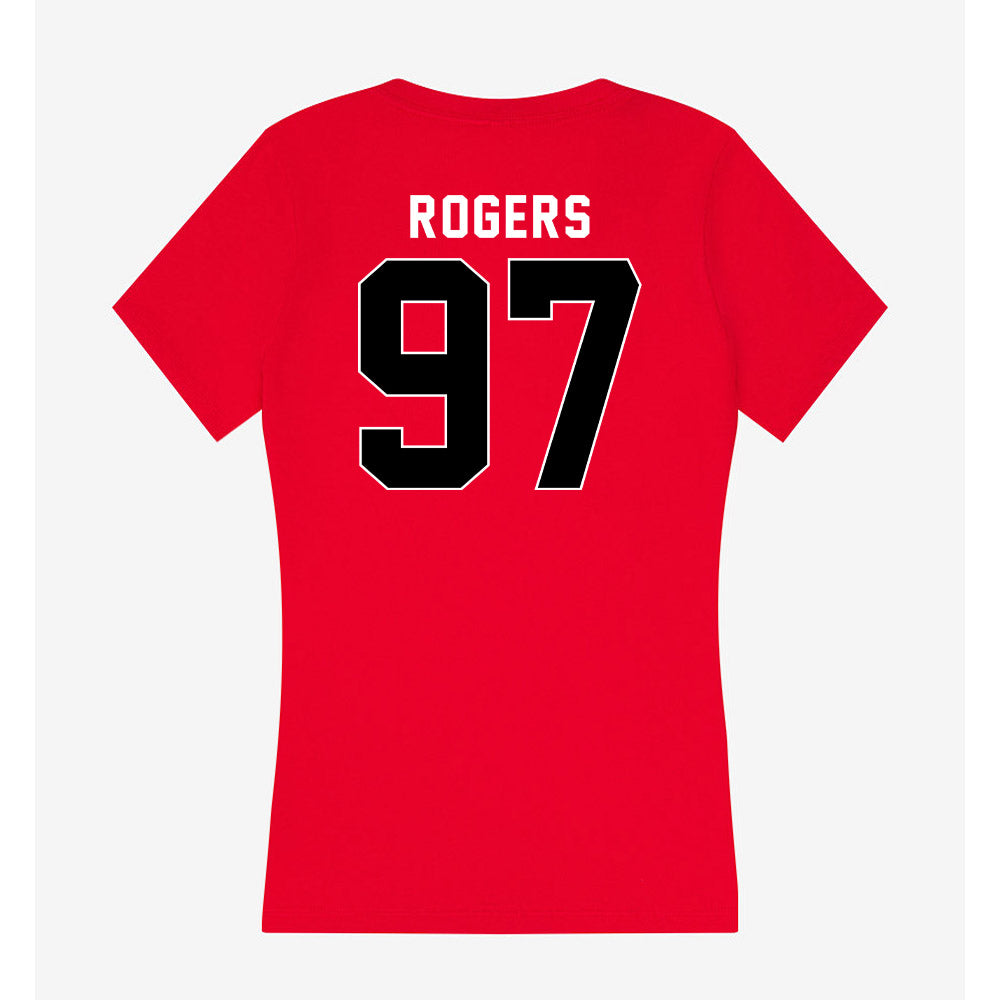 Houston - NCAA Football : Everitt Rogers - Women's V-Neck T-Shirt-1