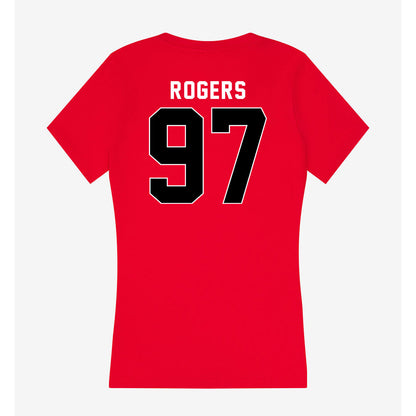 Houston - NCAA Football : Everitt Rogers - Women's V-Neck T-Shirt-1