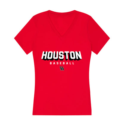 Houston - NCAA Baseball : Justin Murray - Women's V-Neck T-Shirt-0