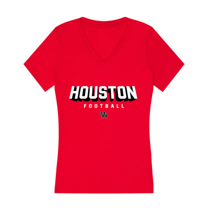 Houston - NCAA Football : Stacy Sneed - Women's V-Neck T-Shirt-0