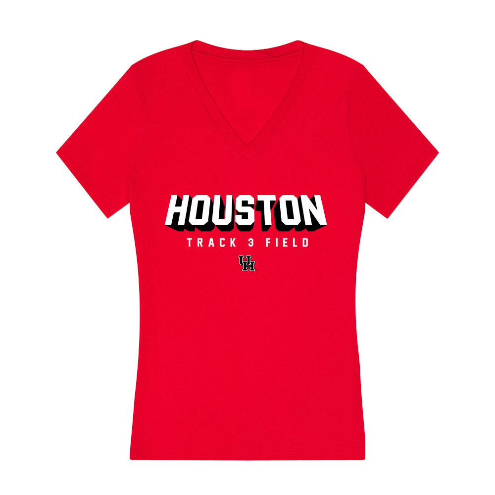 Houston - NCAA Men's Track & Field : Elijah Hernandez - Women's V-Neck T-Shirt-0