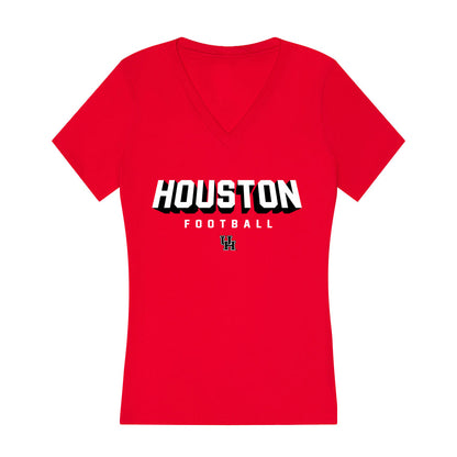 Houston - NCAA Football : Jacory Thurman - Women's V-Neck T-Shirt-0