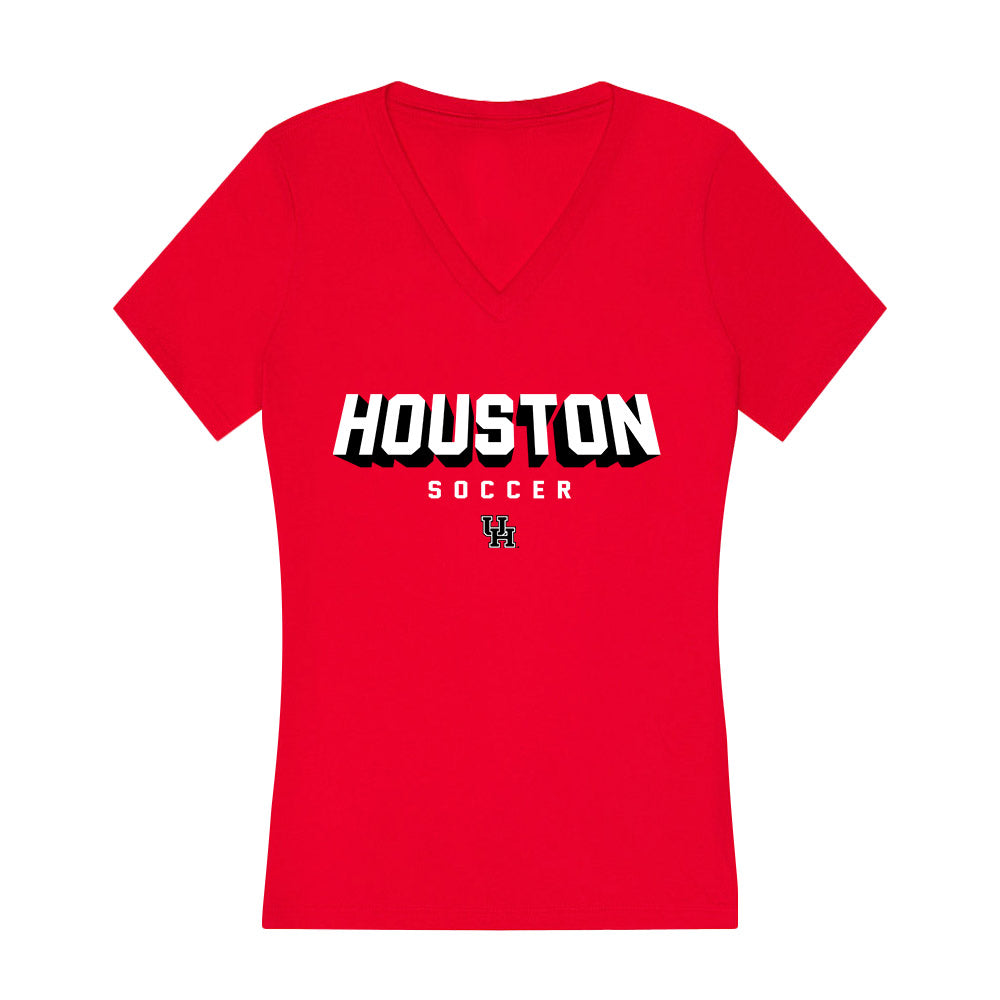 Houston - NCAA Women's Soccer : Nadia Ortiz - Women's V-Neck T-Shirt-0