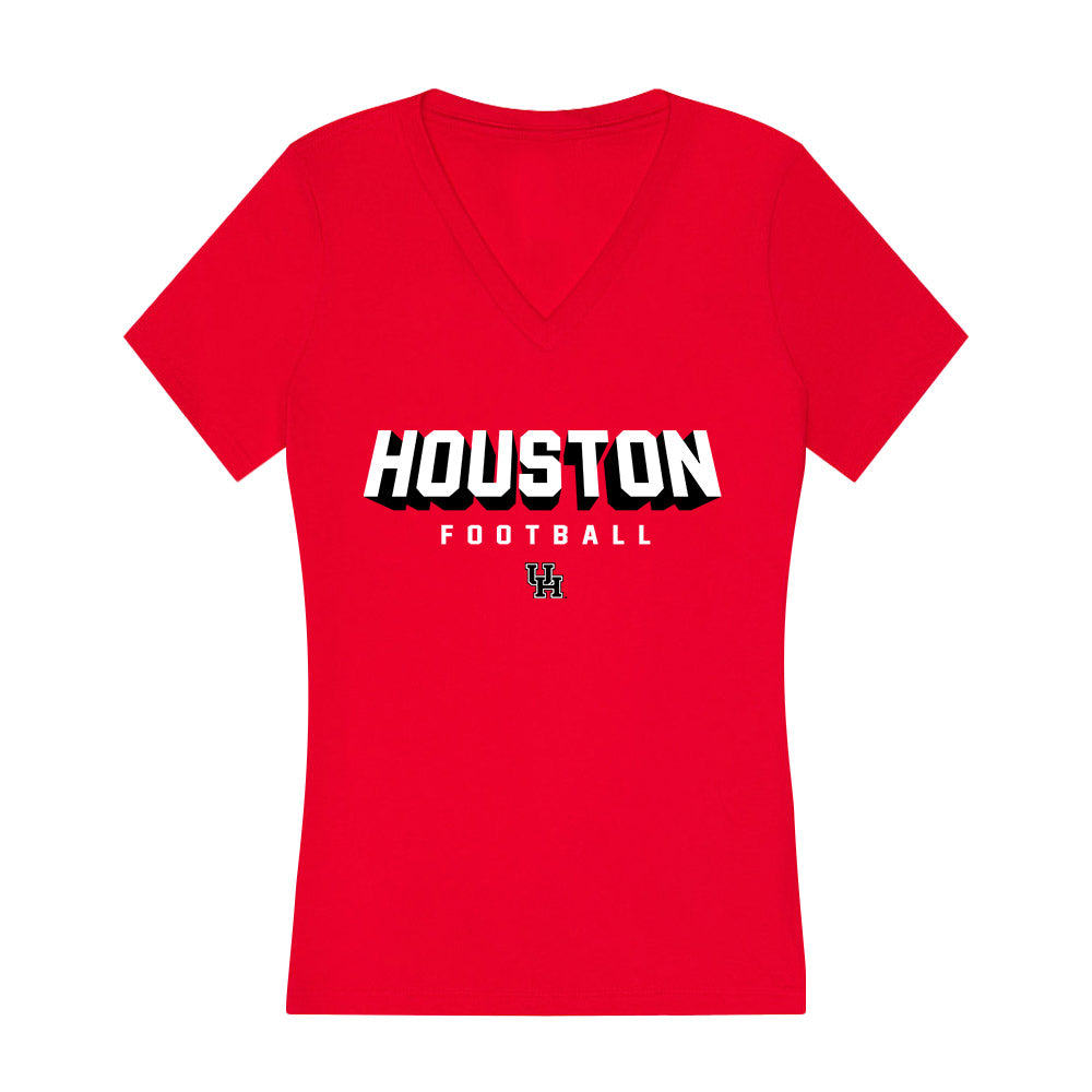 Houston - NCAA Football : Johnsley Barbas - Women's V-Neck T-Shirt-0