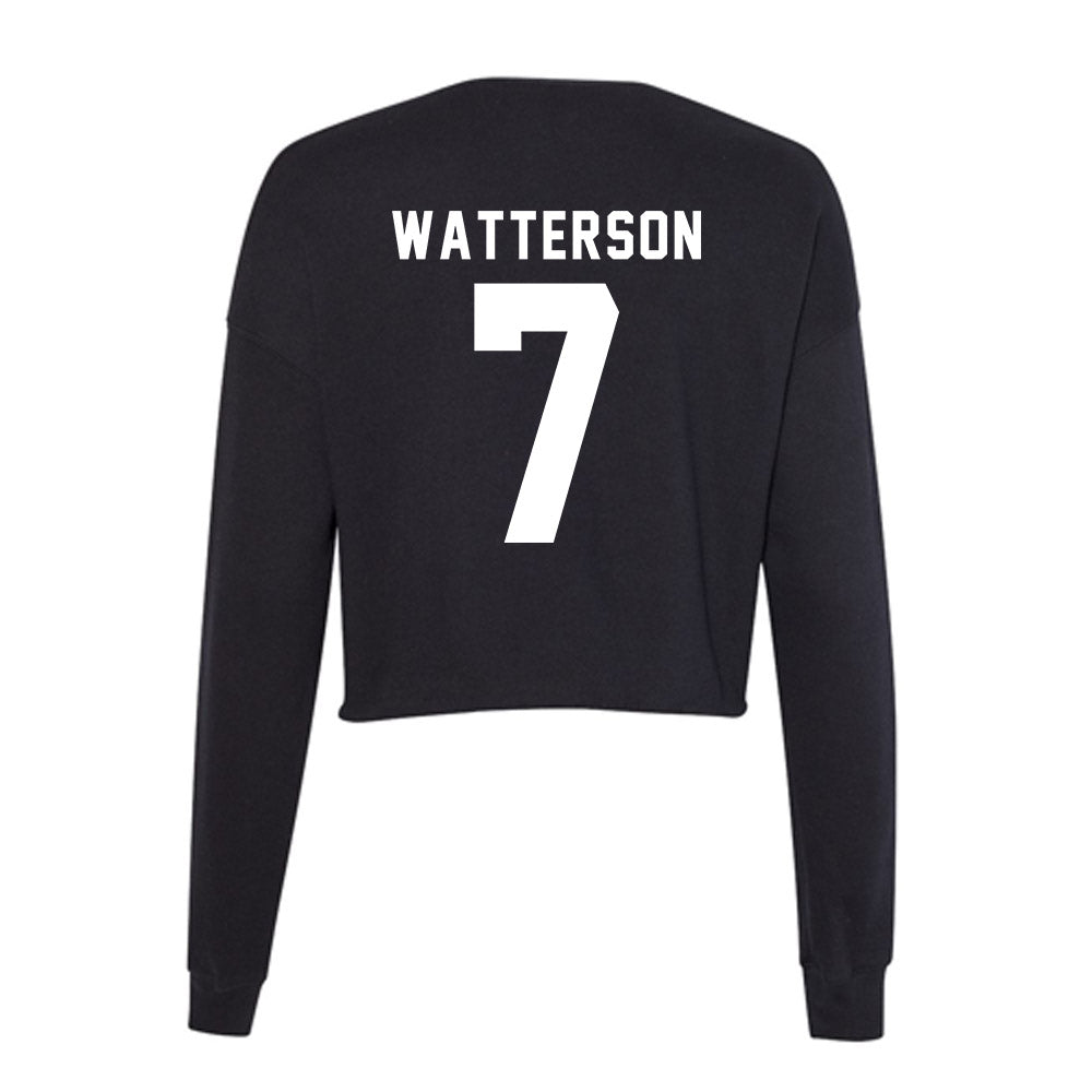 WSU - NCAA Baseball : Cole Watterson - Women's Cropped Crew Fleece-1