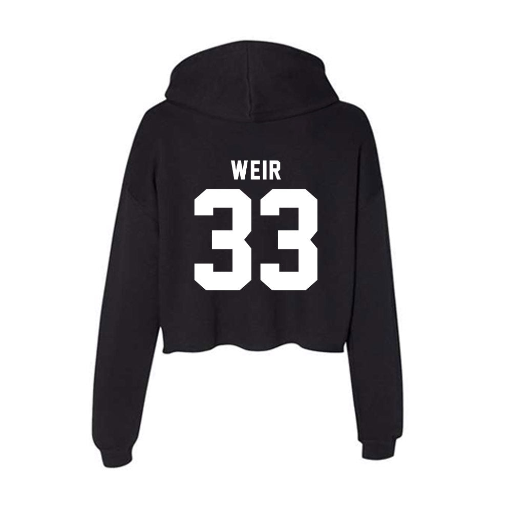 WSU - NCAA Football : Cameron Weir - Women's Crop Fleece Hoodie-1