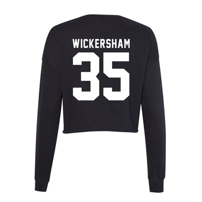 WSU - NCAA Baseball : Kaden Wickersham - Women's Cropped Crew Fleece-1