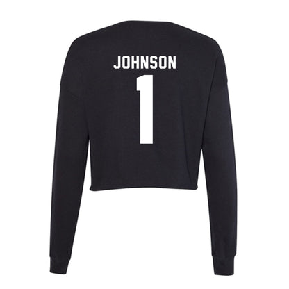 WSU - NCAA Football : Angel Johnson - Women's Cropped Crew Fleece-1