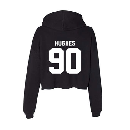 WSU - NCAA Football : Michael Hughes - Women's Crop Fleece Hoodie-1