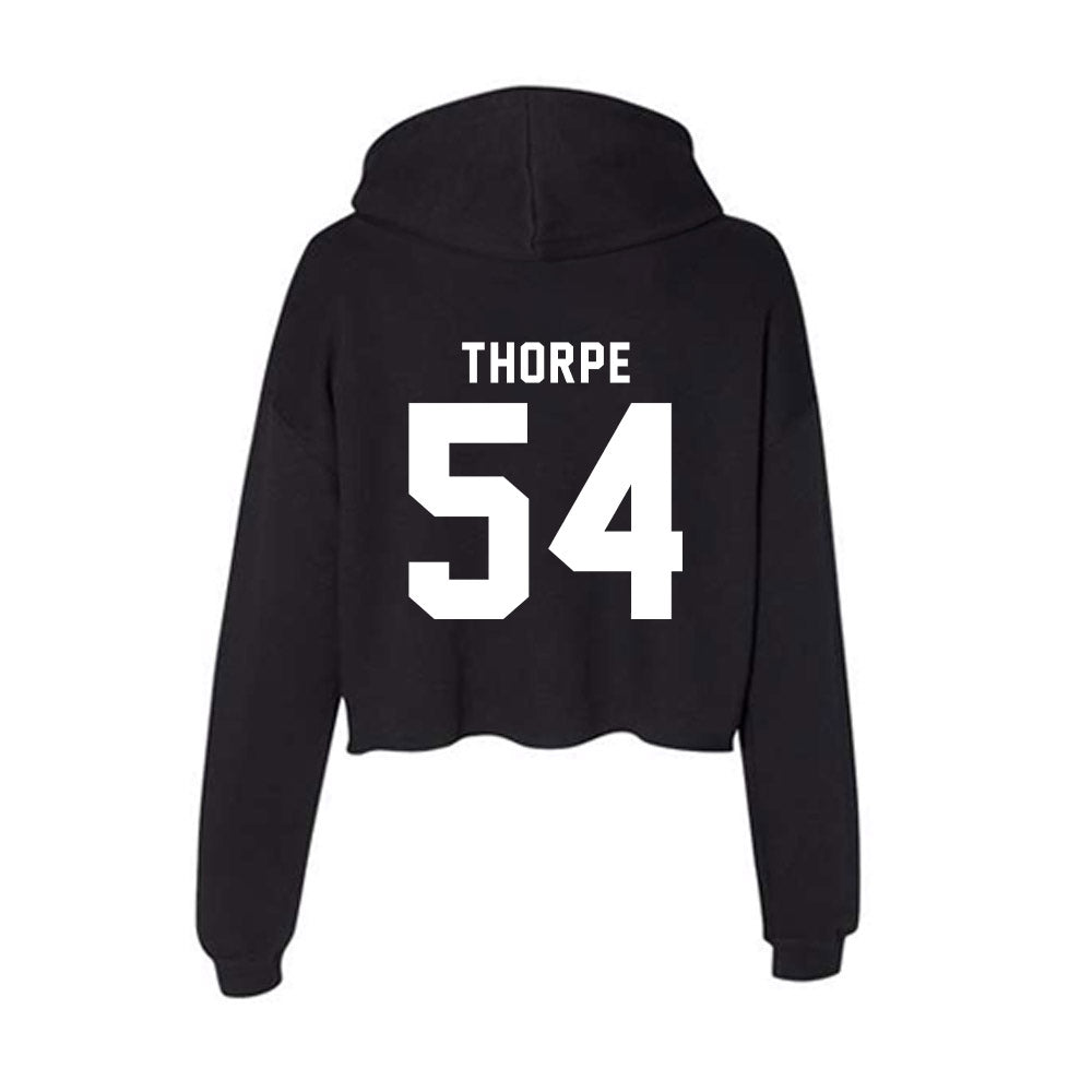 WSU - NCAA Football : Xavier Thorpe - Women's Crop Fleece Hoodie-1