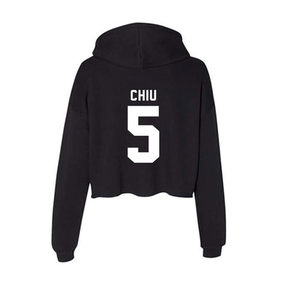 WSU - NCAA Women's Basketball : Jean Chiu - Women's Crop Fleece Hoodie-1