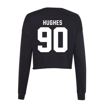 WSU - NCAA Football : Michael Hughes - Women's Cropped Crew Fleece-1
