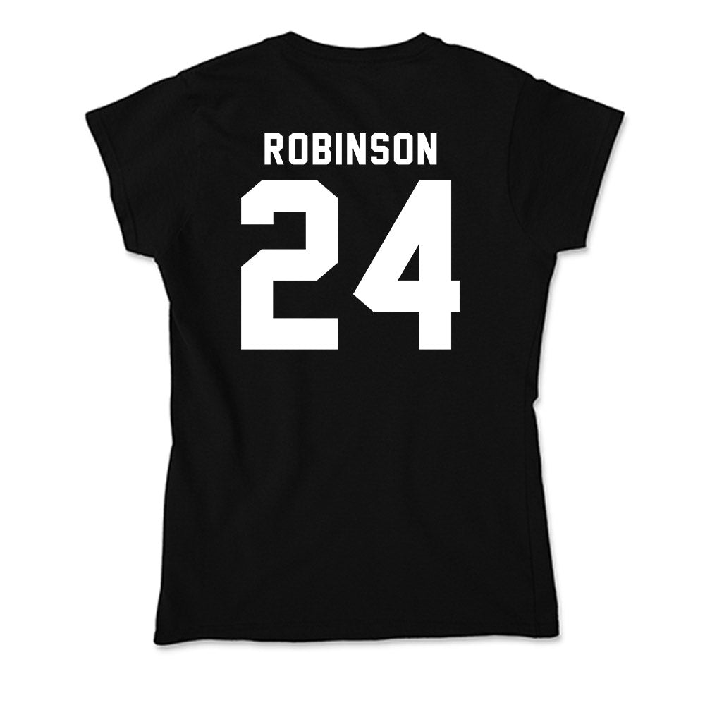 WSU - NCAA Men's Basketball : Dominik Robinson - Soft Style Women’s T-Shirt-1