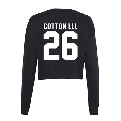 WSU - NCAA Football : Tyrone Cotton lll - Women's Cropped Crew Fleece-1