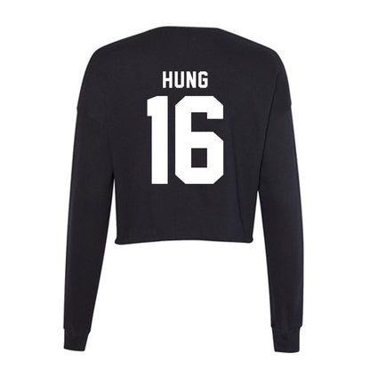 WSU - NCAA Football : Isaiah Hung - Women's Cropped Crew Fleece-1