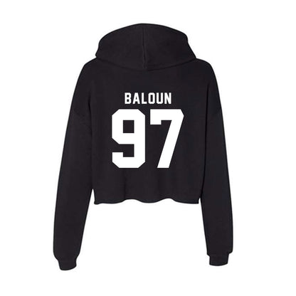 WSU - NCAA Football : Max Baloun - Women's Crop Fleece Hoodie-1